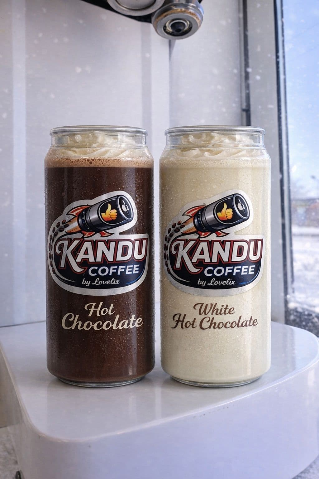 Hot Chocolate & White Hot Chocolate in Kandu cans